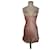 I.D. Sarrieri light pink silk slipdress with lace accents Beige  ref.469424