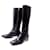 DOLCE & GABBANA SCARPE STIVALI 38.5 Stivali di vernice nera Nero Pelle verniciata  ref.470782