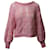 Autre Marque Love Shack Fancy Vyoma Top de punto trenzado en lana de alpaca rosa  ref.471319