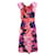 Roberto Cavalli Kleid mit Neon-Blumenmuster aus mehrfarbigem Polyamid Mehrfarben Nylon  ref.471346