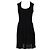 VESTIDO CON FLECOS Y CUELLO CUADRADO Alaïa Viscosa Negra