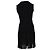 VESTIDO CON FLECOS Y CUELLO CUADRADO Alaïa Viscosa Negra - vista 4