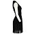 VESTIDO CON FLECOS Y CUELLO CUADRADO Alaïa Viscosa Negra - vista 5