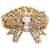 Bracelet Miu Miu oversize avec cristaux en métal plaqué or Doré  ref.471382
