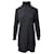 Michael Michael Kors Mini-robe à col roulé en maille côtelée en nylon noir  ref.471387