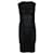 Alaïa Square Neck Bodycon Dress in Black Cotton  ref.471394