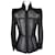 Zucca Fendi Micro-Mesh-Jacke aus schwarzem strukturiertem Netz Polyester  ref.471442