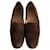 Chanel CC Suede Loafers Brown Rubber  ref.471680