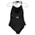 [Used] Chanel Swimwear Black Coco Mark One Piece Black Cotton  ref.472283