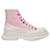 Alexander Mcqueen Tread Slick High Sneakers in Pink Canvas Cloth  ref.472533
