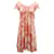 Just Cavalli – Midikleid mit Marmor-Print aus rosafarbener Viskose Pink Zellulosefaser  ref.473255