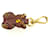 [Used] Prada charm key chain with rhinestones Bare brown x gold PRADA [Prada] T10758 Golden Metal  ref.473300