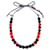 [Usado] Prada PRADA Ball Necklace Crochet Red Black 100% Algodón Negro Roja  ref.473301