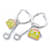 [Used] PRADA Prada Robot Motif Bijoux Earrings Women's Silver Yellow Silver 925 Silvery  ref.473302