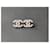 Chanel CC A14Orecchini V Classic Timeless Logo Crystal SHW Argento Metallo  ref.473305