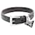 [Used] Prada PRADA Bracelet Saffiano Leather Black Silver Triangle Plate 1IB351 Silvery Metal  ref.473316