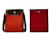 Hermès HERBAG TPM ORANGE DARK RED Multiple colors Gold hardware Leather Cloth  ref.473962