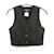 Chanel vest in grey wool & black leather  ref.474357