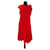 Carolina Herrera Dresses Red Polyamide Acetate  ref.474377