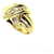 [Usado] TIFFANY & Co. ★ k18YG ・ Banda X ・ Firma ・ Diamante ・ Anillo ・ No. 10 Dorado Oro amarillo  ref.474409