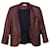 Zadig & Voltaire Verys Cuir Froissé Jacket in Burgundy Leather Dark red  ref.474757