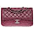 Superb Chanel Timeless/Classique handbag with lined flap in mauve quilted lambskin, Garniture en métal argenté Purple Leather  ref.475040