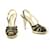 Miu Miu Black Glitter Gold Tone Trim Silver High Heel Strappy Sandalias Zapatos 40 Negro Cuero  ref.475065