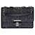 Timeless Bolso bandolera Chanel Classic Flap bag muy elegante y raro en Tweed bordado con hilos de lentejuelas multicolores, Guarnición en métal argenté Negro  ref.475246