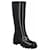 Gucci Women Knee-High Rubber Boot With Horsebit In Black Leather  ref.475268