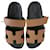 Hermès Sandals Brown Light brown Leather  ref.475676
