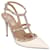 Valentino Women Rockstud Ankle Strap Pumps With 100 mm In White Leather  ref.475384