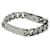 LOUIS VUITTON Bracciale a catena in metallo con logo monogramma e placca argento  ref.475794