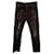 Calça jeans desgastada Gucci com bordado de cristal e estudo Preto  ref.476186