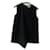 Balenciaga Black Crepe Sleeveless Asymmetric Top Silk Acetate  ref.477296