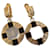 Chanel Aretes Negro Gold hardware Metal  ref.477388