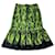 [Used] Prada Banana Print Gather Skirt Green Cotton  ref.477409