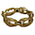 Gucci 90s antigo material de liga de pulseira de ouro de corrente grande Dourado  ref.477411
