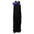 Lanvin Flower Applique Robe de Soirée en Soie Noire  ref.477675