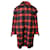 Burberry Plaid Winter Coat in Red Wool  ref.477691
