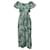 Temperley London Florrie Wrap Dress in Green Print Cotton  ref.477716
