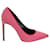 Sapato de bico fino com tachas Saint Laurent em couro rosa  ref.477719