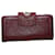 Stella Mc Cartney Stella McCartney Geldbörse mit Kussschloss aus burgunderfarbenem Leder Bordeaux  ref.477753