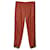 Gucci Pantalon de survêtement à rayures diagonales en polyester rouge  ref.477786