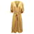 Faithfull The Brand - Robe mi-longue nouée à la taille à imprimé fleuri en rayonne jaune Fibre de cellulose  ref.477809