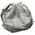 Borsa Michael Kors Frankie Mesh Bucket in Argento e Pelle Nera - vista 11