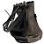Borsa Michael Kors Frankie Mesh Bucket in Argento e Pelle Nera - vista 3