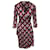 Diane Von Furstenberg Robe Portefeuille Géométrique en Soie Multicolore  ref.477878