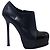 Stivaletti Yves Saint Laurent Tribute Platform in pelle di vitello blu navy