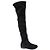 Stivali sopra il ginocchio di Stuart Weitzman Lowland in camoscio nero