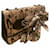 Borsa di seta da collezione bella borsa da collezione Chanel con sciarpa attaccata in pelle al centro Nero  ref.479209